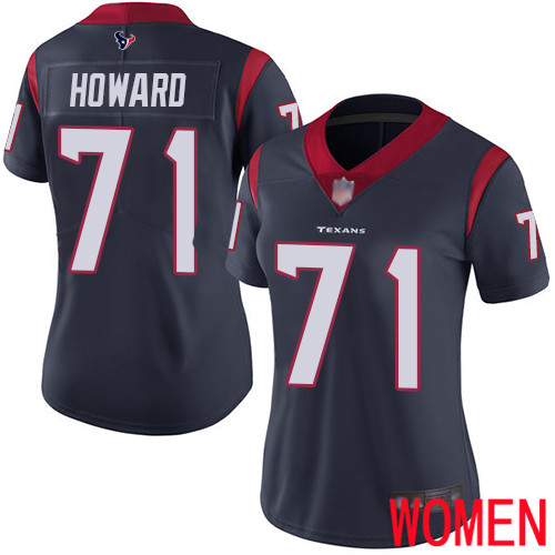 Houston Texans Limited Navy Blue Women Tytus Howard Home Jersey NFL Football #71 Vapor Untouchable